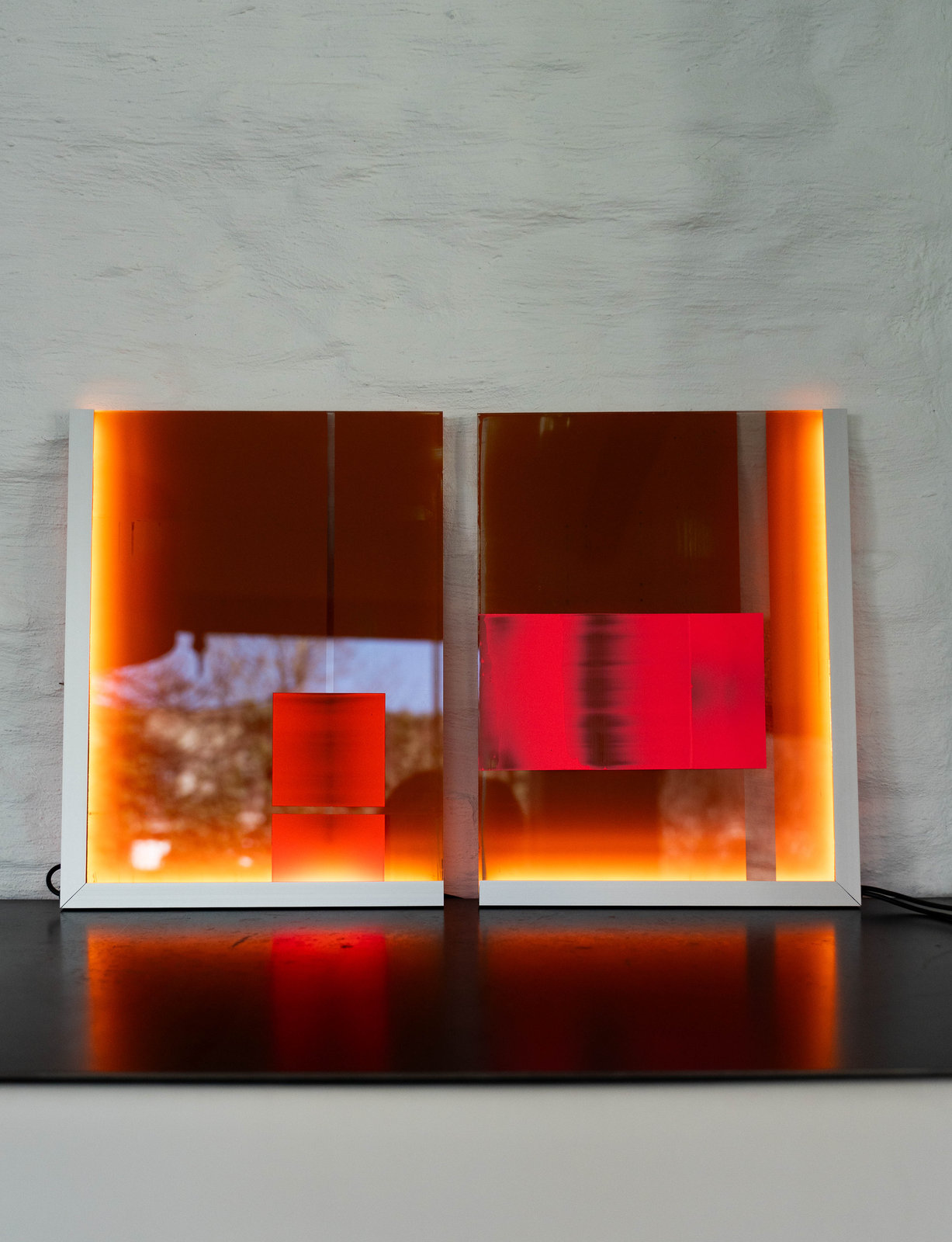 KeerLicht VI, schilderij van Alanis Blondeel, 30 × 40 × 0.8 cm