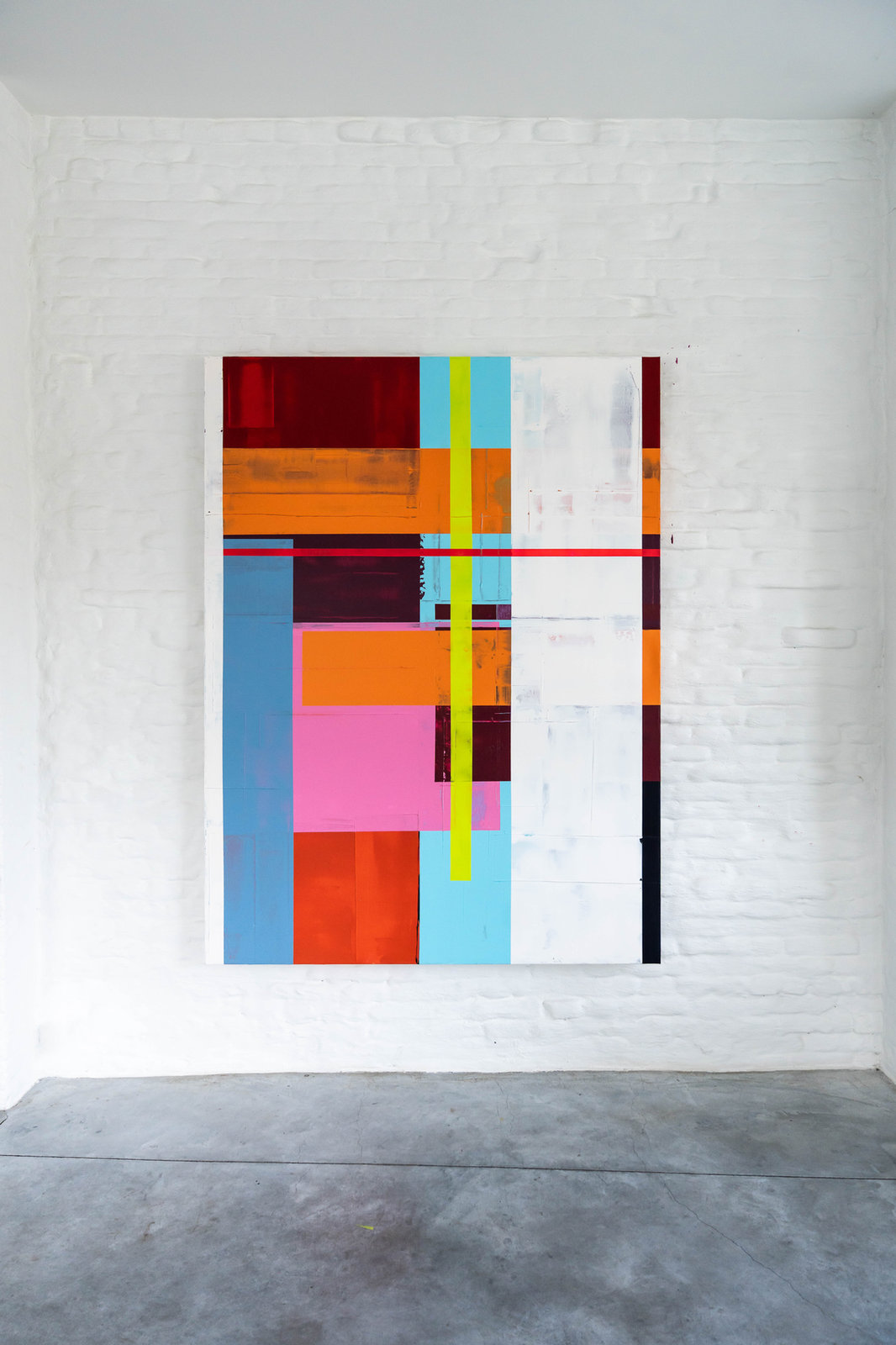 Onder de Lagen XIV, schilderij van Alanis Blondeel, 150 × 200 cm