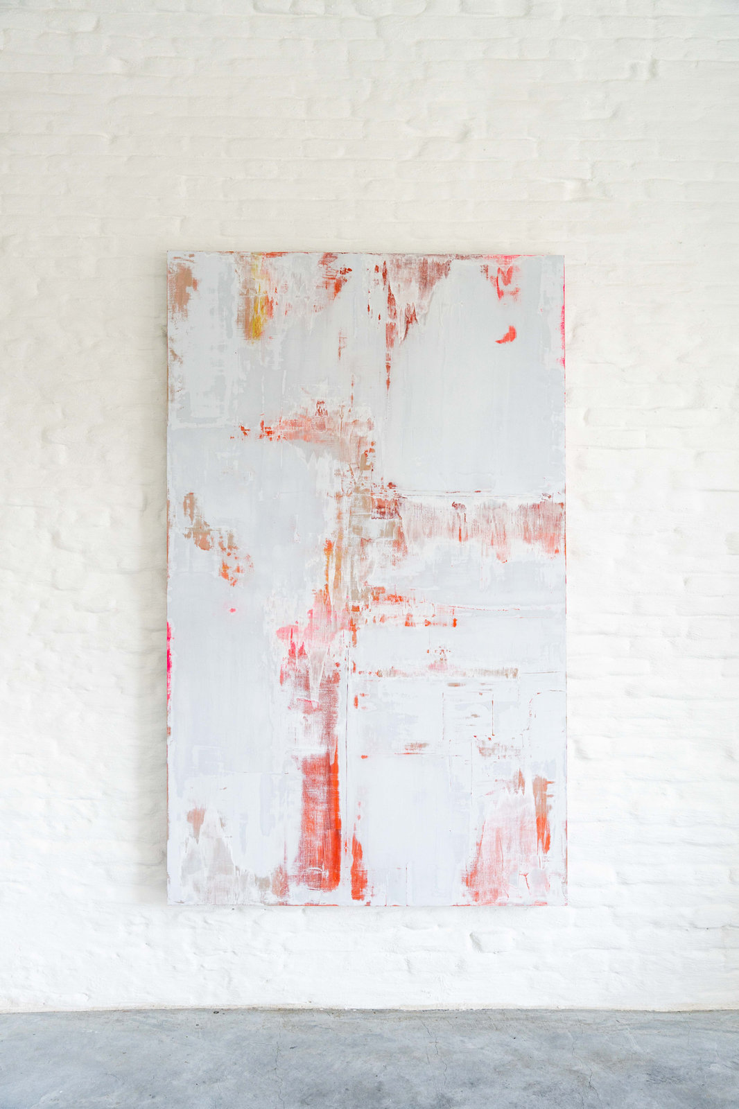 Onzichtbaar Zichtbaar III, schilderij van Alanis Blondeel, 122 × 200 × 5.5 cm
