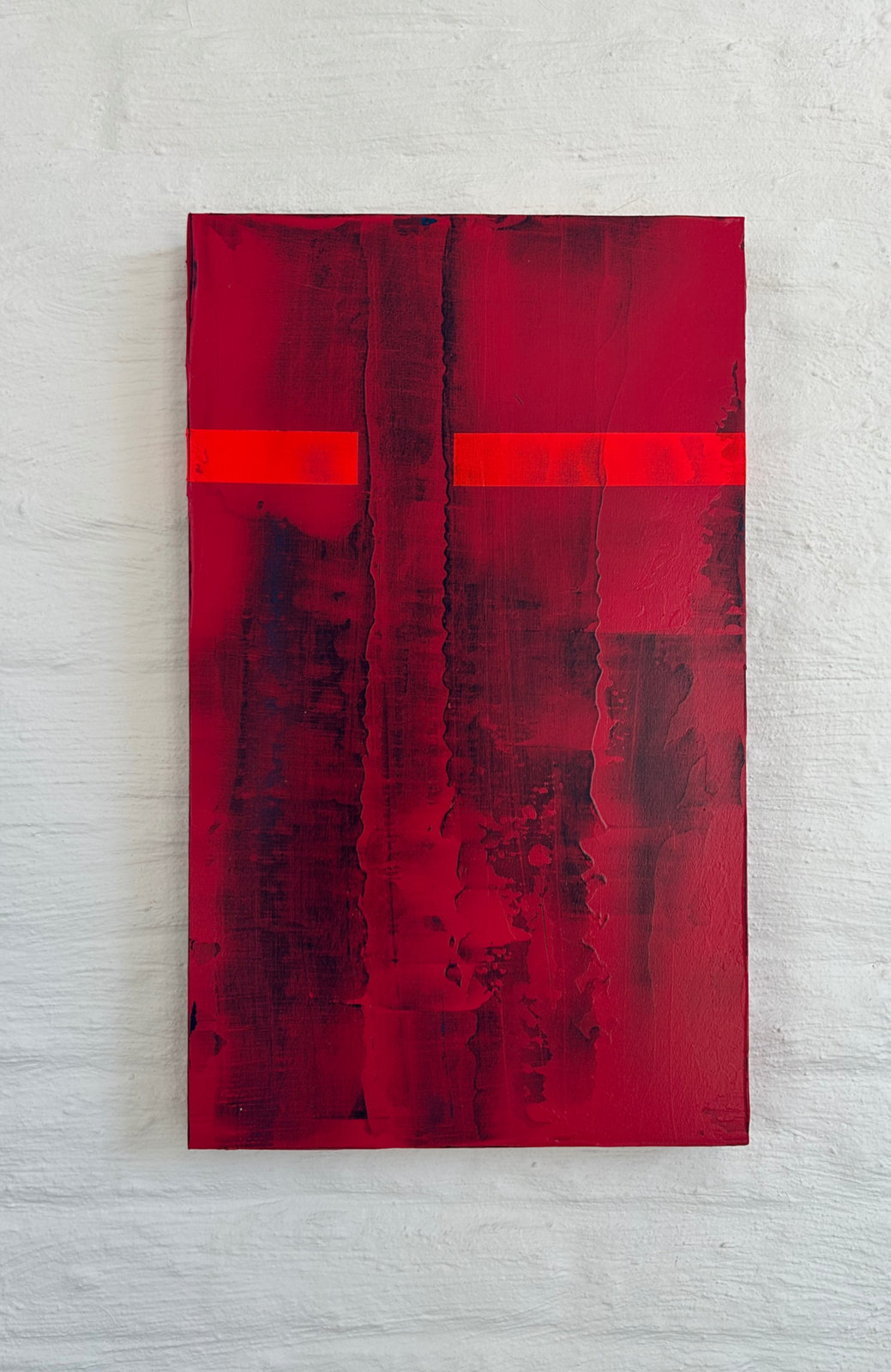 Orange Monday IV, schilderij van Alanis Blondeel, 30 × 50