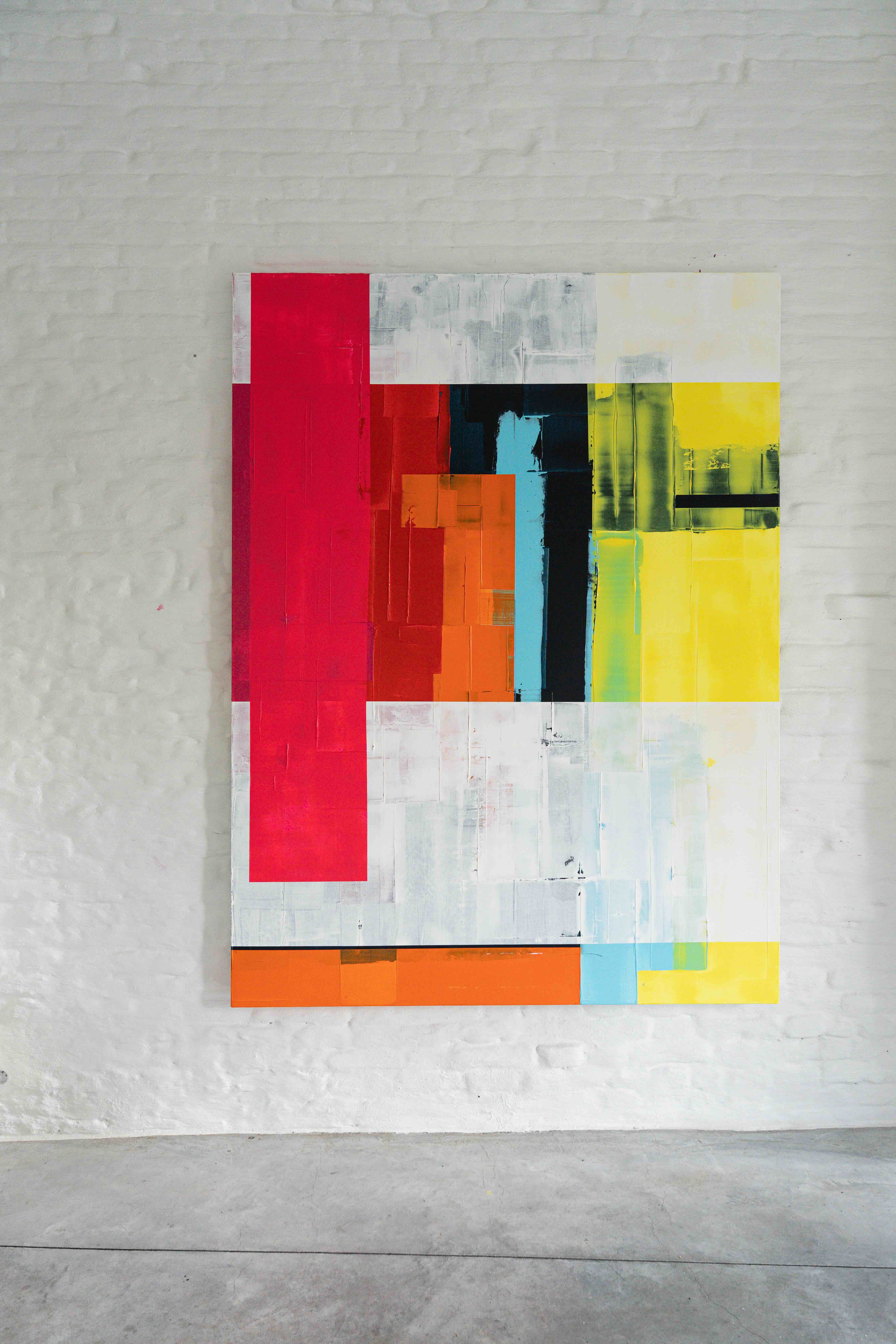 Onder de Lagen VII, schilderij van Alanis Blondeel, 150 x 200 cm