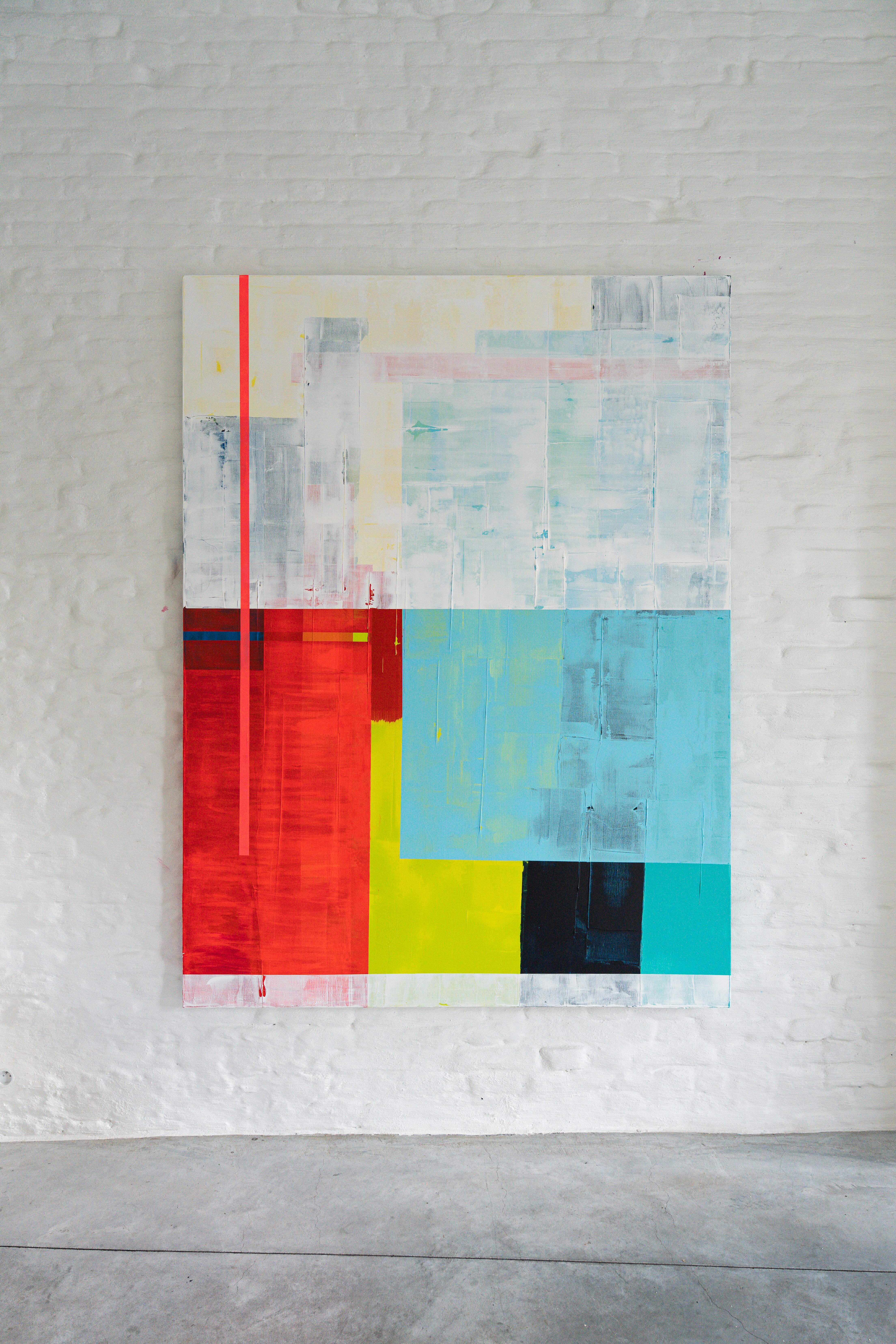 Onder de Lagen XI, schilderij van Alanis Blondeel, 150 x 200 cm