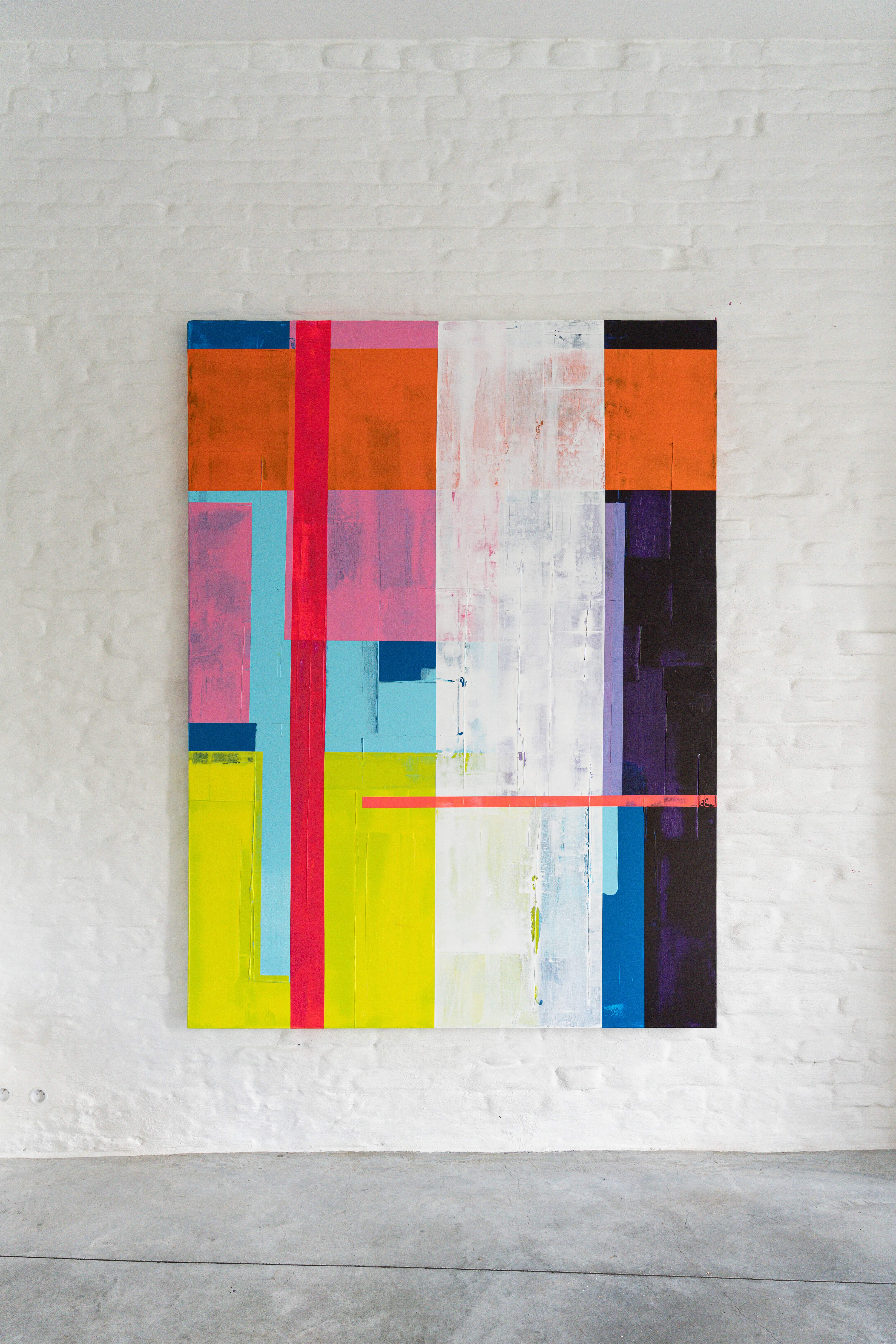 Onder de Lagen X, schilderij van Alanis Blondeel, 150 x 200 cm