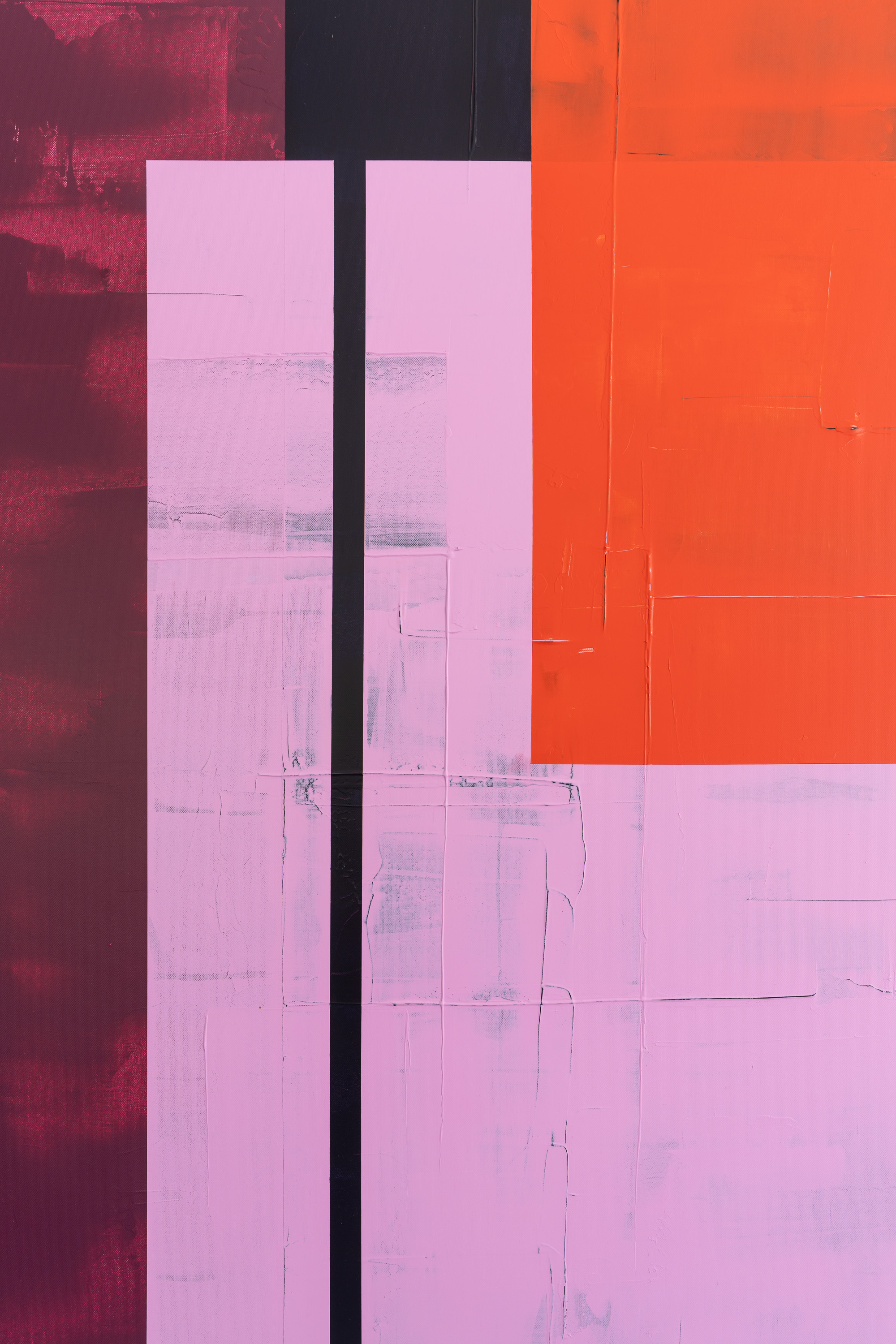 Onder de Lagen XXIII, schilderij van Alanis Blondeel, 100 x 150 cm